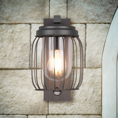 Aplică exterior cu senzor de mișcare modernă antracit, Emanuela, IP44