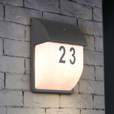 Aplică exterior cu senzor crepuscular modernă antracit, Remmert, IP44