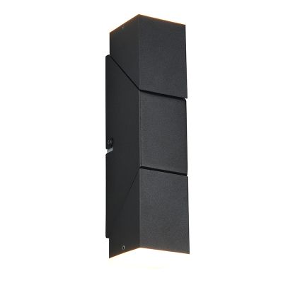 Aplică de perete up down modernă neagră, Lok, 3W, LED 3000K
