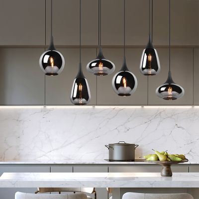 Lustră pentru masă de dining design neagră, Sybren
