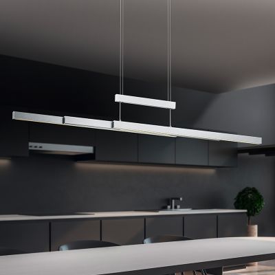 Lustră modernă nichel, Jessey, 42W, LED reglabil de la alb cald la alb rece, cu întrerupător tactil