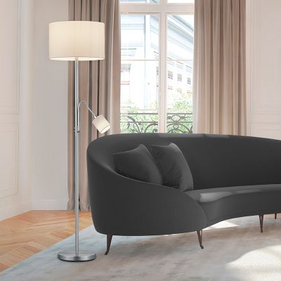 Lampadar modern nichel, Ledbury, con întrerupător