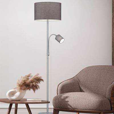 Lampadar modern nichel, Ledbury, con întrerupător