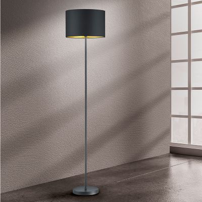 Lampadar modern negru, Jeany, con întrerupător