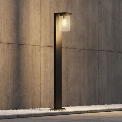 Stâlp iluminat cu senzor crepuscular modern negru, Yves, IP44