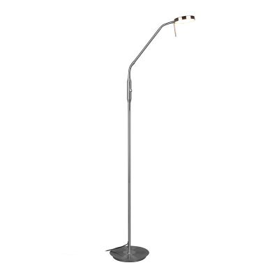 Lampadar arcuit modern nichel, Bilge, 12W, LED cu nuanță de lumină reglabilă, con întrerupător