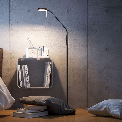 Lampă de citit modernă neagră, Bilge, 12W, LED cu nuanță de lumină reglabilă, cu întrerupător tactil