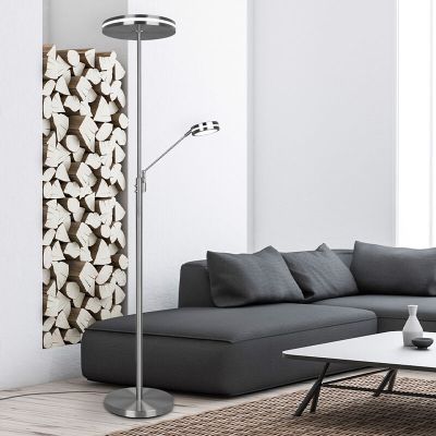 Lampă de citit modernă nichel, Marjon, 35W, LED cu nuanță de lumină reglabilă, cu întrerupător tactil