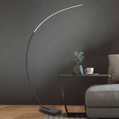 Lampadar arcuit modern negru, Yoel, 18W, LED 3000K, con întrerupător