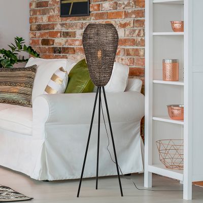 Lampadar rustic alamă, Mohcine, con întrerupător