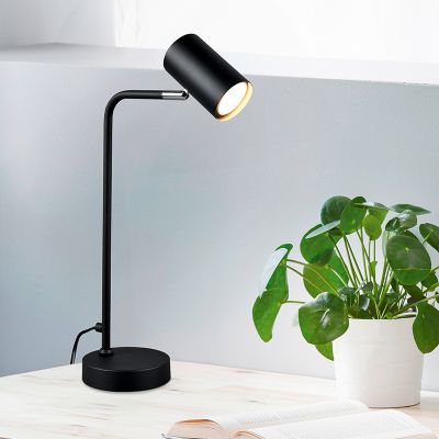 Lampă de masă modernă neagră, Kaso, con întrerupător