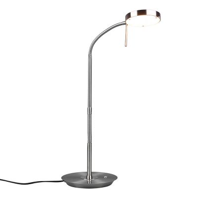 Lampă de masă modernă nichel, Bilge, 12W, LED cu nuanță de lumină reglabilă, con întrerupător