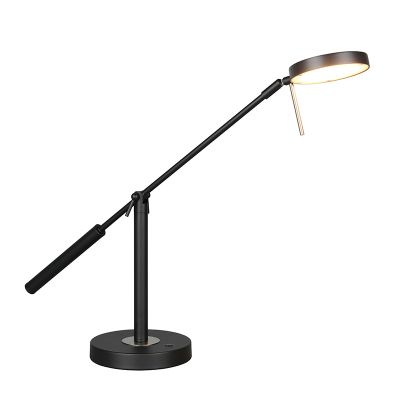 Lampă de masă modernă neagră, Bilge, cu întrerupător tactil