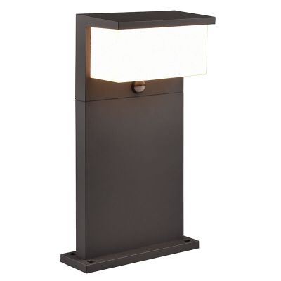 Stâlp iluminat cu senzor de mișcare modern antracit, Slimane, 13W, LED 3000K, IP54