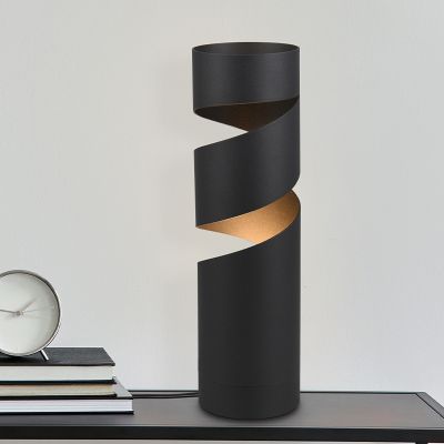 Lampă de masă design neagră, Marouan, con întrerupător