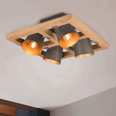 Lampă de tavan vintage nichel, Keira