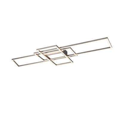 Lampă de tavan modernă nichel, Retan, 60W, LED reglabil de la alb cald la alb rece, con telecomando