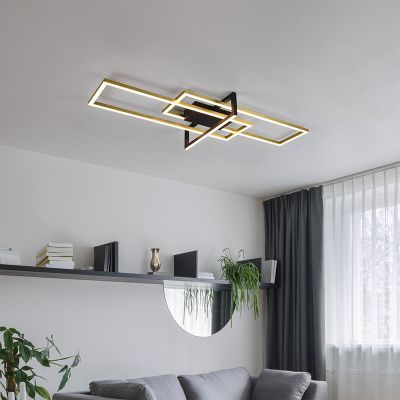 Lampă de tavan modernă alamă, Hatun, 34W, LED 3000K