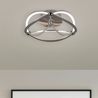 Lampă de tavan modernă nichel, Remy, 20W, LED 3000K