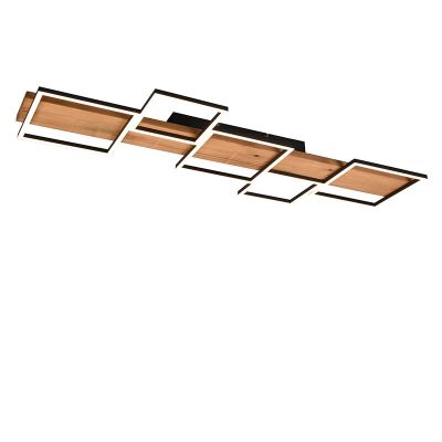 Lampă de tavan modernă maro, Justian, 42W, LED 3000K, dimmabil în 3 trepte