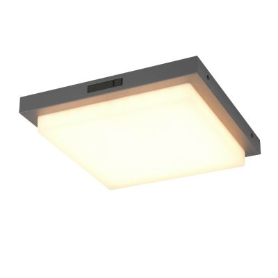 Aplică exterior cu senzor de mișcare antracit din metal, Prashant, 14W, LED white switch, IP54