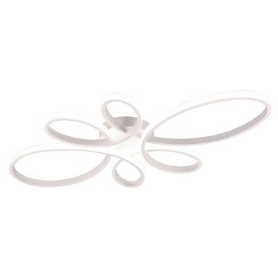 Plafonieră design albă, Vikash, 32W, LED 4000K, dimmabil în 3 trepte