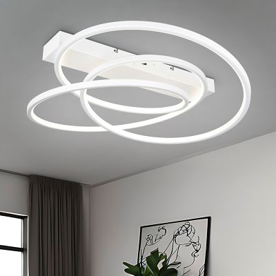 Lampă de tavan design albă, Teodore, 34W, LED white switch, dimmabil în 3 trepte