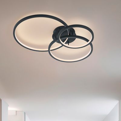 Lampă de tavan modernă antracit, Harold, 36W, LED RGBW, con telecomando