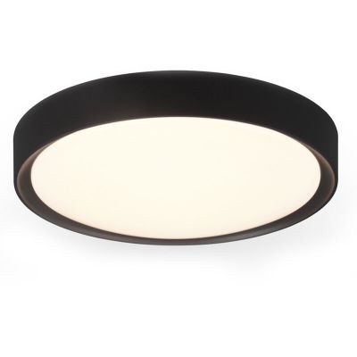 Plafonieră baie neagră din plastic, Evelina, 18W, LED 3000K, IP44