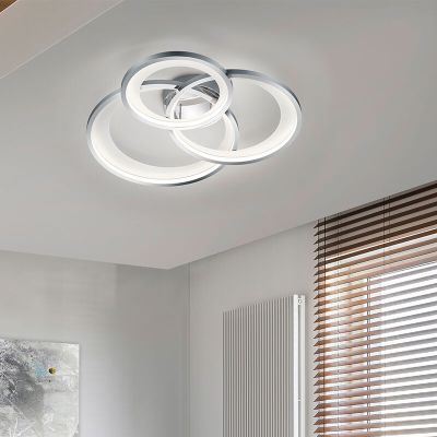 Lampă de tavan modernă crom, Kendi, 36W, LED 3000K