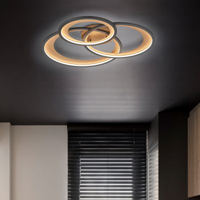 Lampă de tavan modernă neagră, Kendi, 36W, LED 3000K