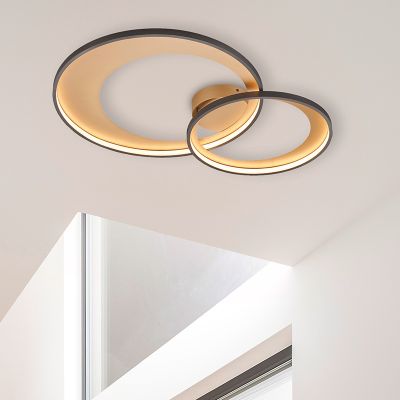 Lampă de tavan modernă neagră, Kendi, 36W, LED 3000K