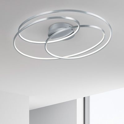 Lampă de tavan modernă nichel, Sabra, 38W, LED 3000K