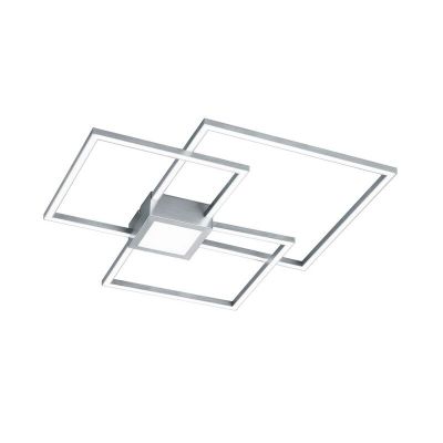 Lampă de tavan modernă nichel, Kimoni, 38W, LED 3000K