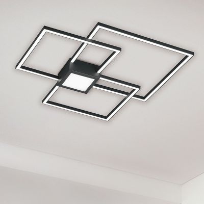 Lampă de tavan modernă antracit, Kimoni, 38W, LED 3000K