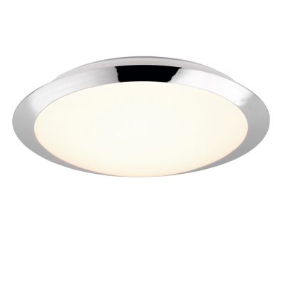 Plafonieră baie crom din plastic, Ronan, 12W, LED 3000K, IP44