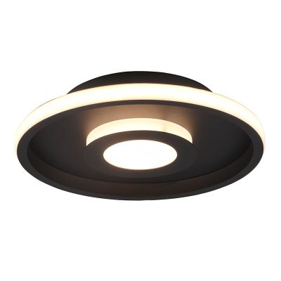 Plafonieră baie modernă neagră, Kayla, 28W, LED 3000K, IP44