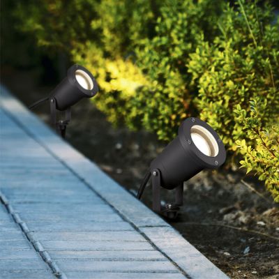 Spot de exterior cu țăruș modern antracit, Tau, IP65