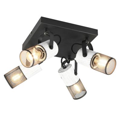Spot LED de tavan vintage negru, Marjet