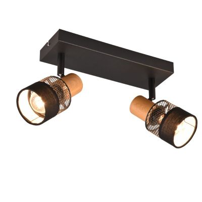 Spot LED de tavan retro negru, Solmaz