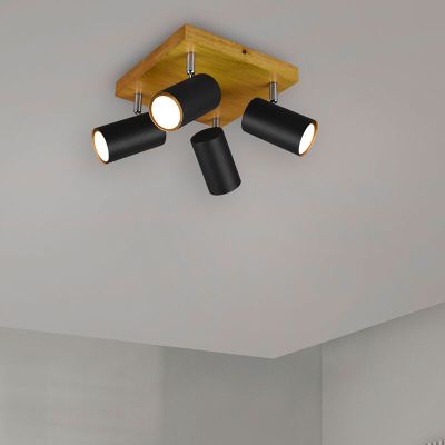 Spot LED de tavan modern negru, Kaso