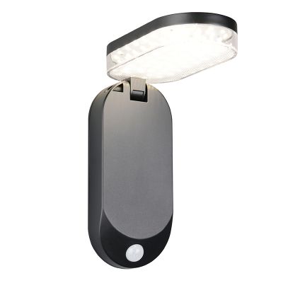 Aplică solară exterior modernă neagră, Laquisha, 3W, LED 4000K, IP44