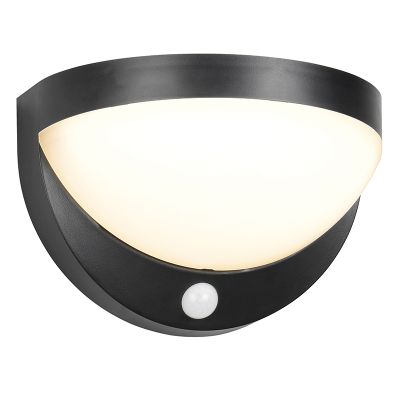 Aplică solară exterior modernă neagră, Mutlu, 8W, LED 4000K, IP44