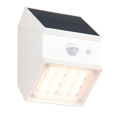 Aplică solară exterior modernă albă, Majida, IP65