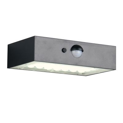 Aplică solară exterior modernă neagră, Numan, IP65