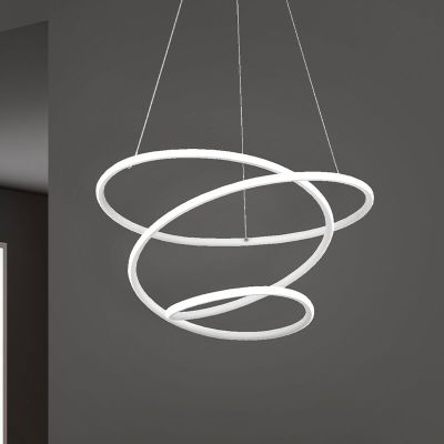Lustră design albă, Marell, 36W, LED 4000K, dimmabil în 3 trepte
