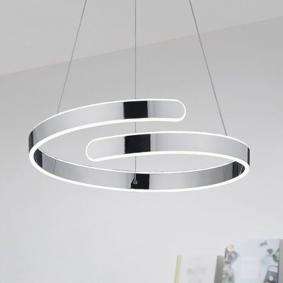 Lustră design crom, Resy, 37W, LED 4000K, dimmabil în 3 trepte