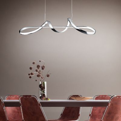 Lustră design crom, Renso, 37W, LED 4000K, dimmabil în 3 trepte
