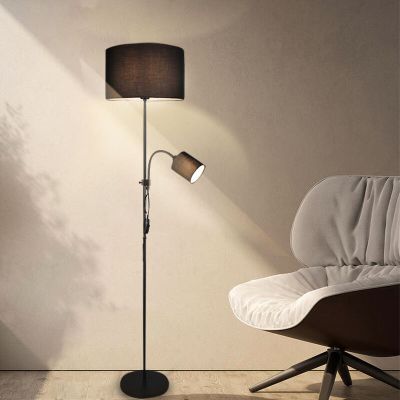 Lampă de citit modernă neagră, Edina, con întrerupător