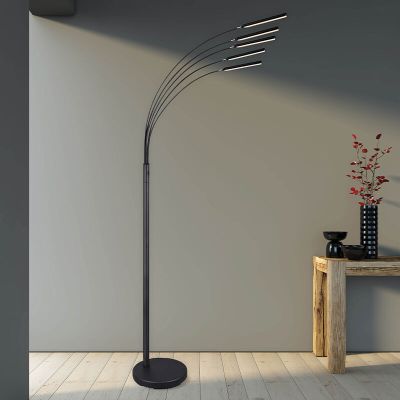 Lampadar modern negru, Ekram, 3,5W, LED 3000K, con întrerupător